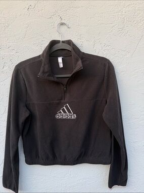 adidas Black Half-Zip Cowl Fleece Pullover